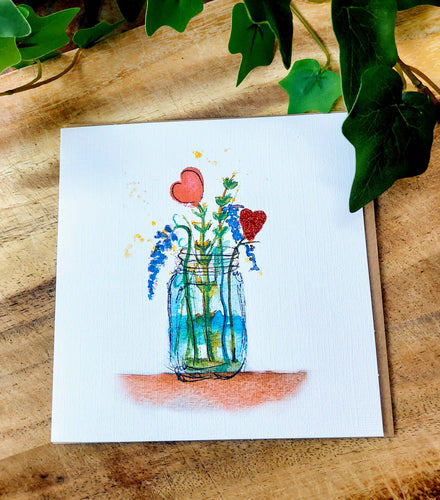 Flower Jar Greeting Card