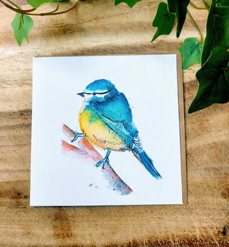 Blue Tit Greeting Card