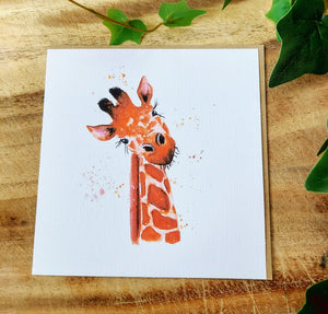 Gertrude the Giraffe Greeting Card