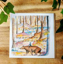 Load image into Gallery viewer, Tired Bear &amp; Boy Greeting Card