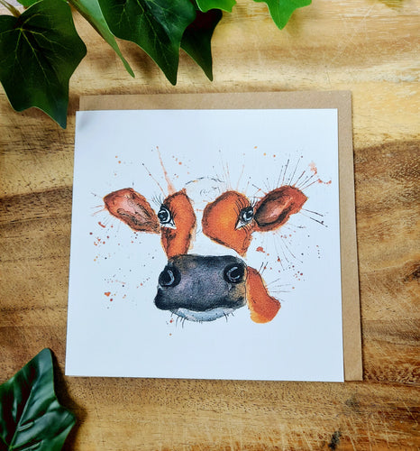 Cheeky Cow Greeting Card