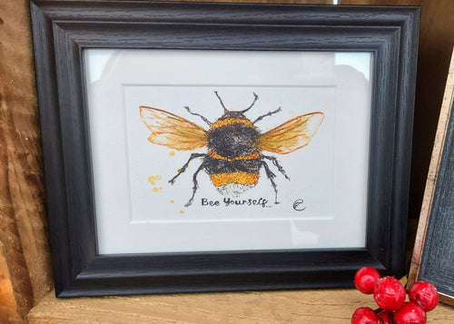Bee Yourself framed