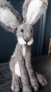 Needlefelted hare 7.5 inch