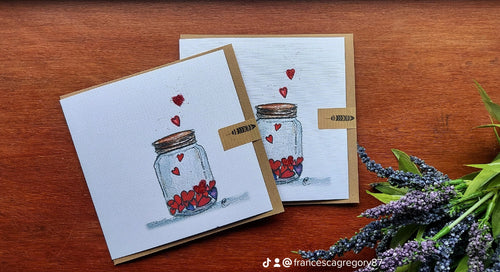A jar of Love Greeting Card