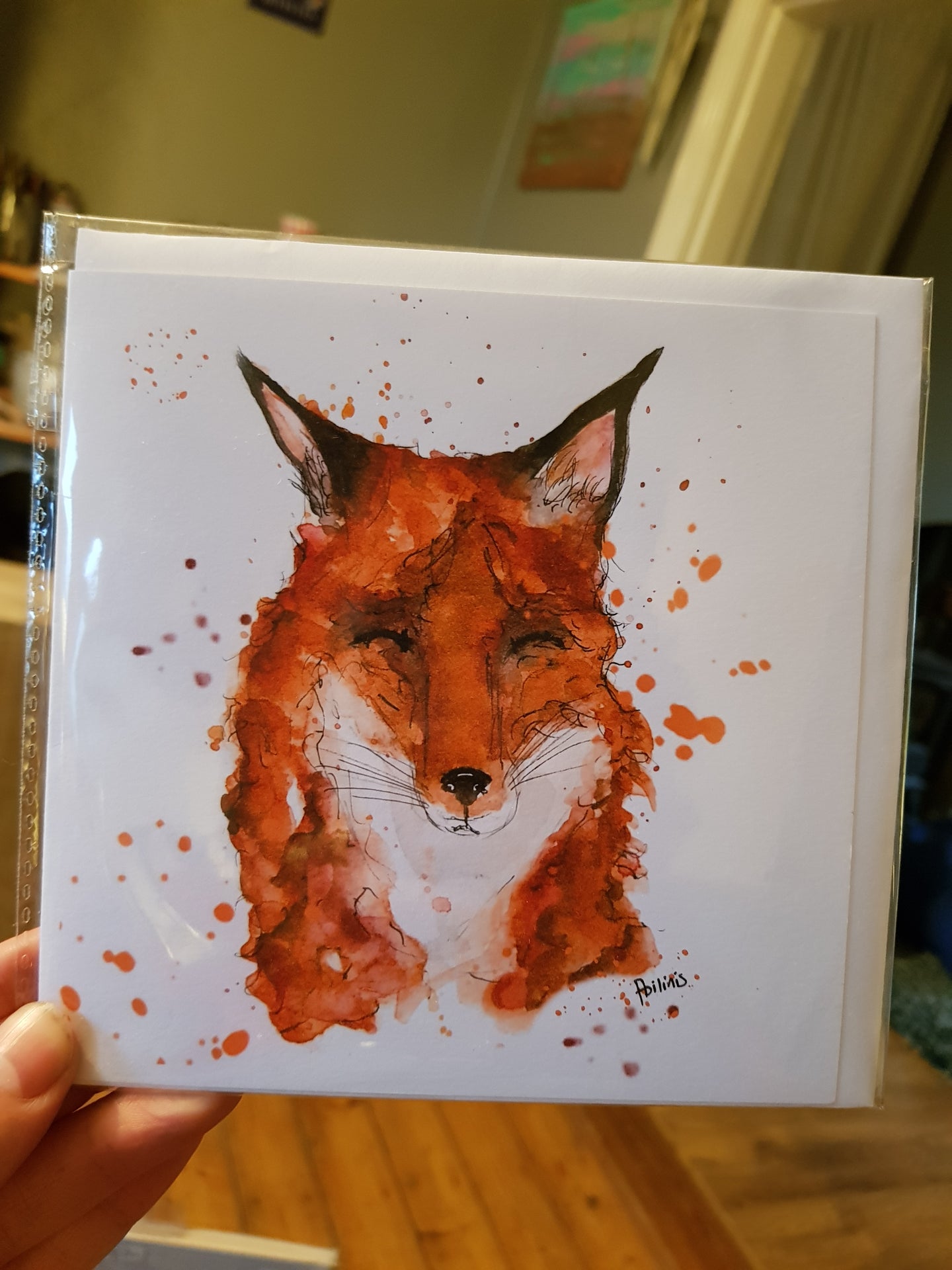 Dozy Fox Greeting Card