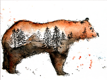 Load image into Gallery viewer, Forest Bear print