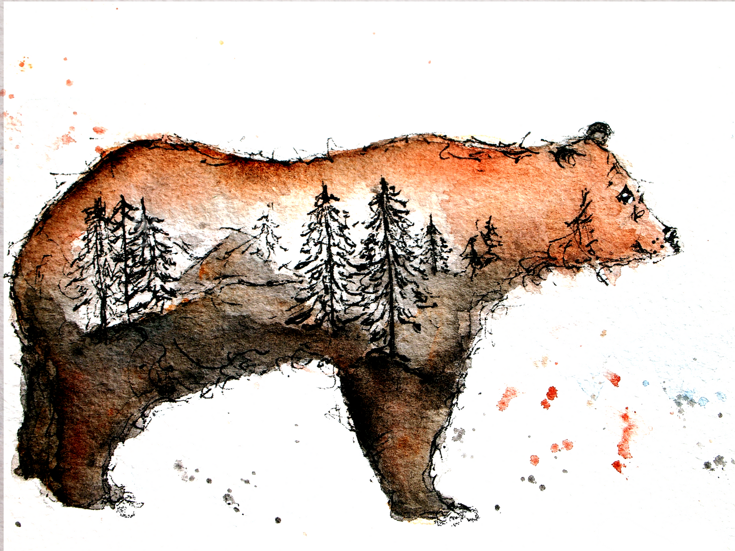 Forest Bear print