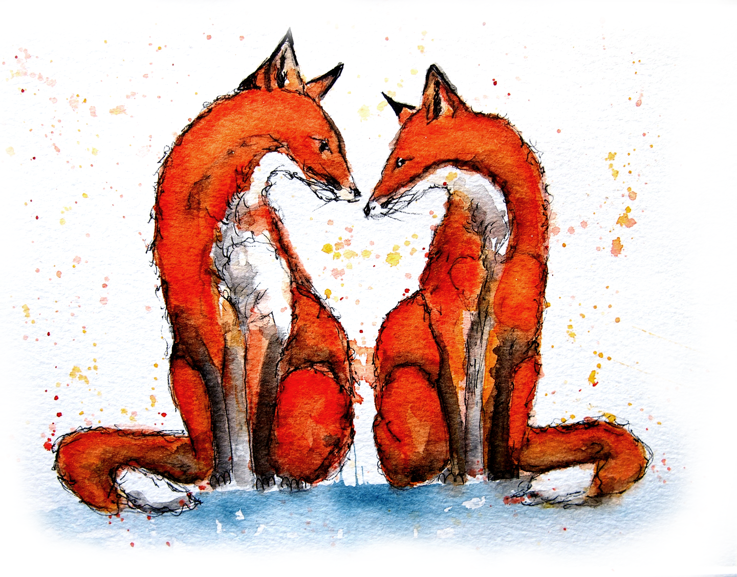 Fox Love Print