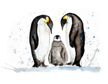 Load image into Gallery viewer, Penguin Family Greeting Card